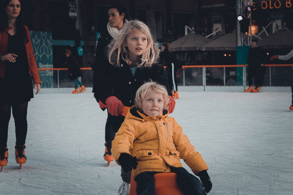 people skating on ice